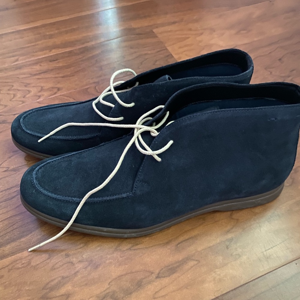 Modern Fiction Diction Suede Mov Navy Chukka Boot Size 12 NEW
